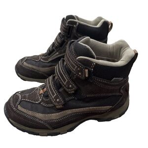 LL Bean Tek2.5 Womens Sz 8W Hiking Snow Boots Brown Suede Trio Straps Primaloft